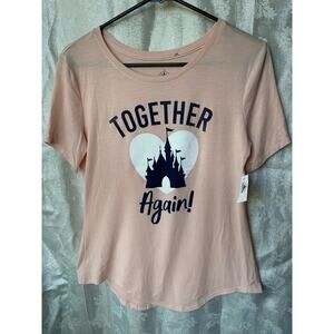 NWT Baby Pink Disney Princess Castle Graphic Print Short Sleeve T-shirt XS